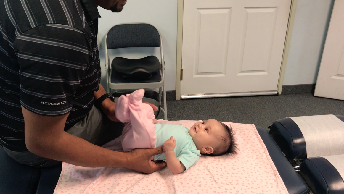 Pediatric chiropractic adjustment